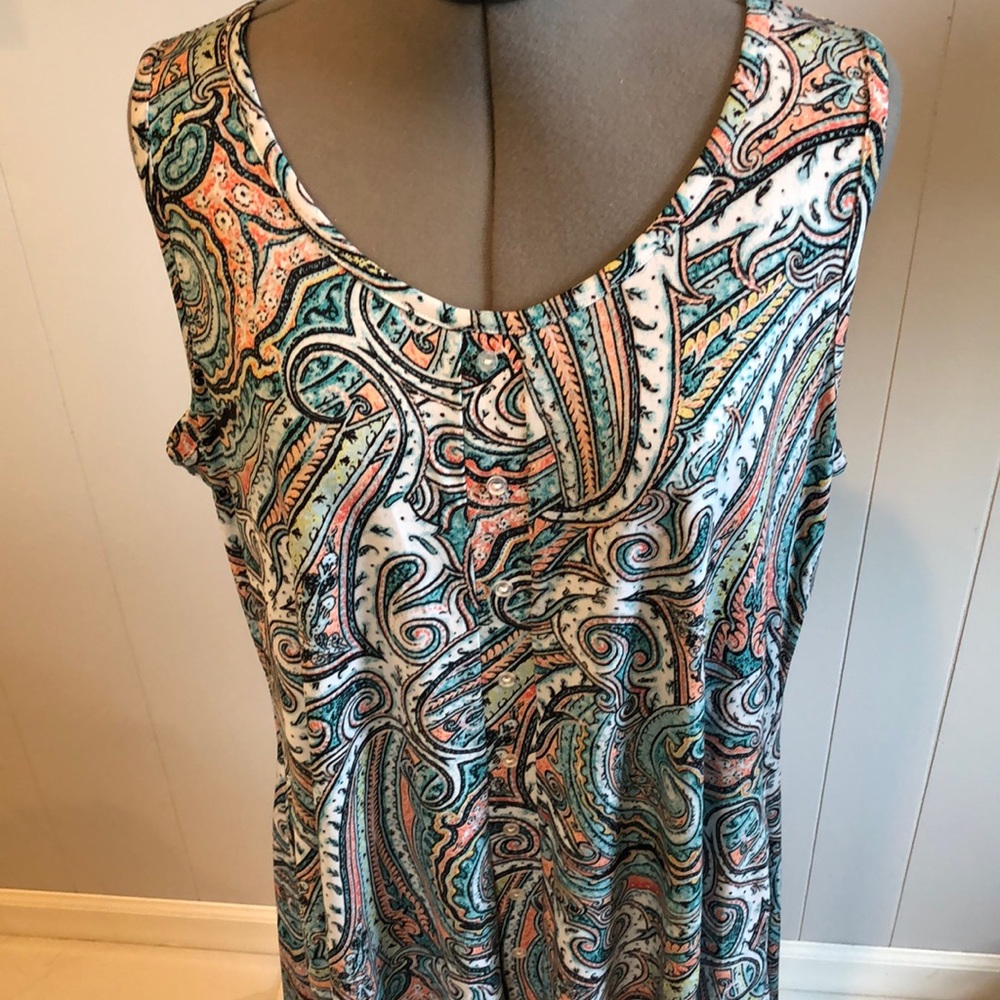 Paisley Sleeveless Maxi Dress
